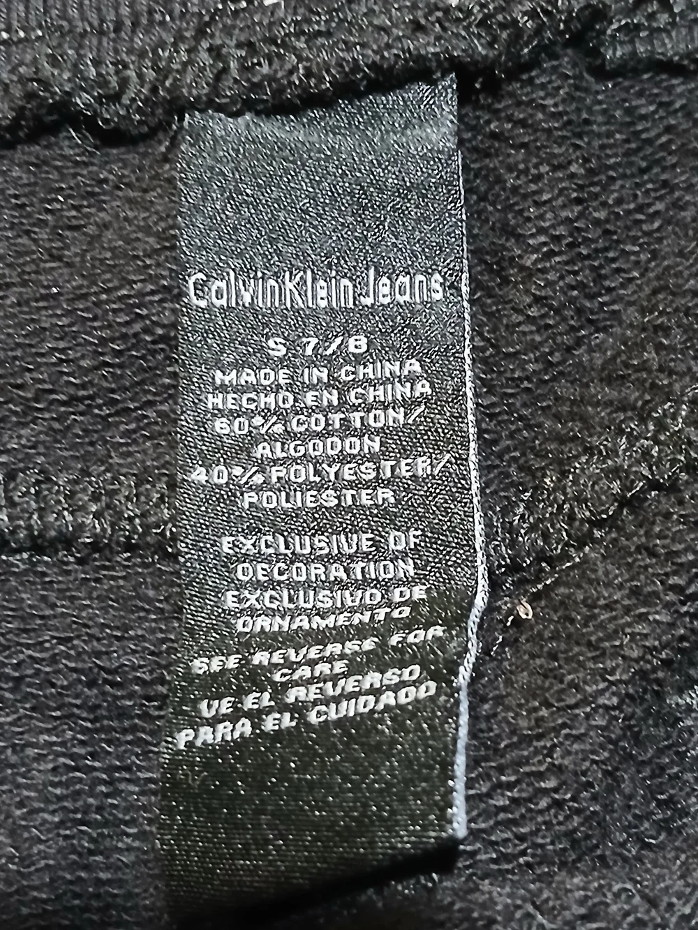Calvin Klein Jeans Black Athletic Shorts with White Branded Waistband